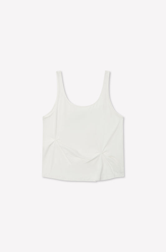 Pinch Gather Tank - White