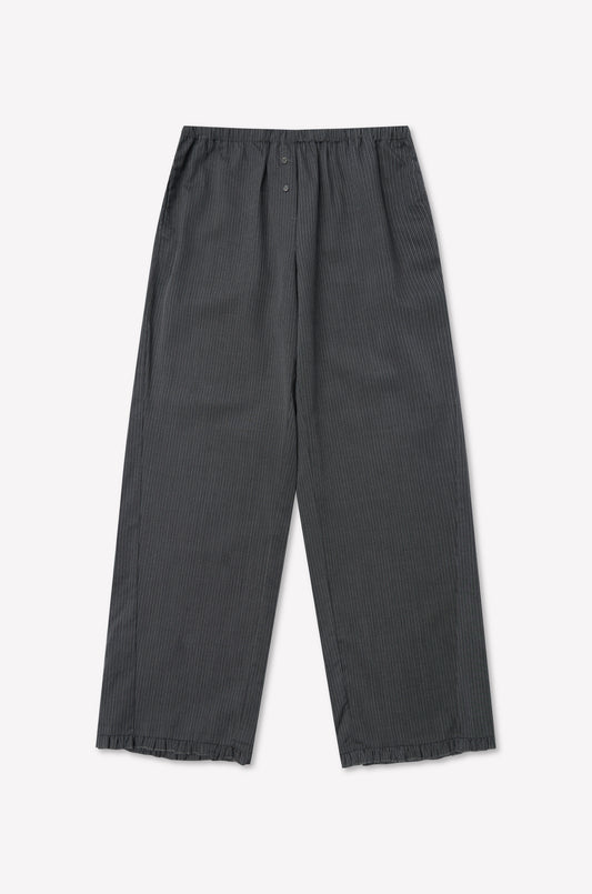 Flounce Pant - Charcoal Stripe