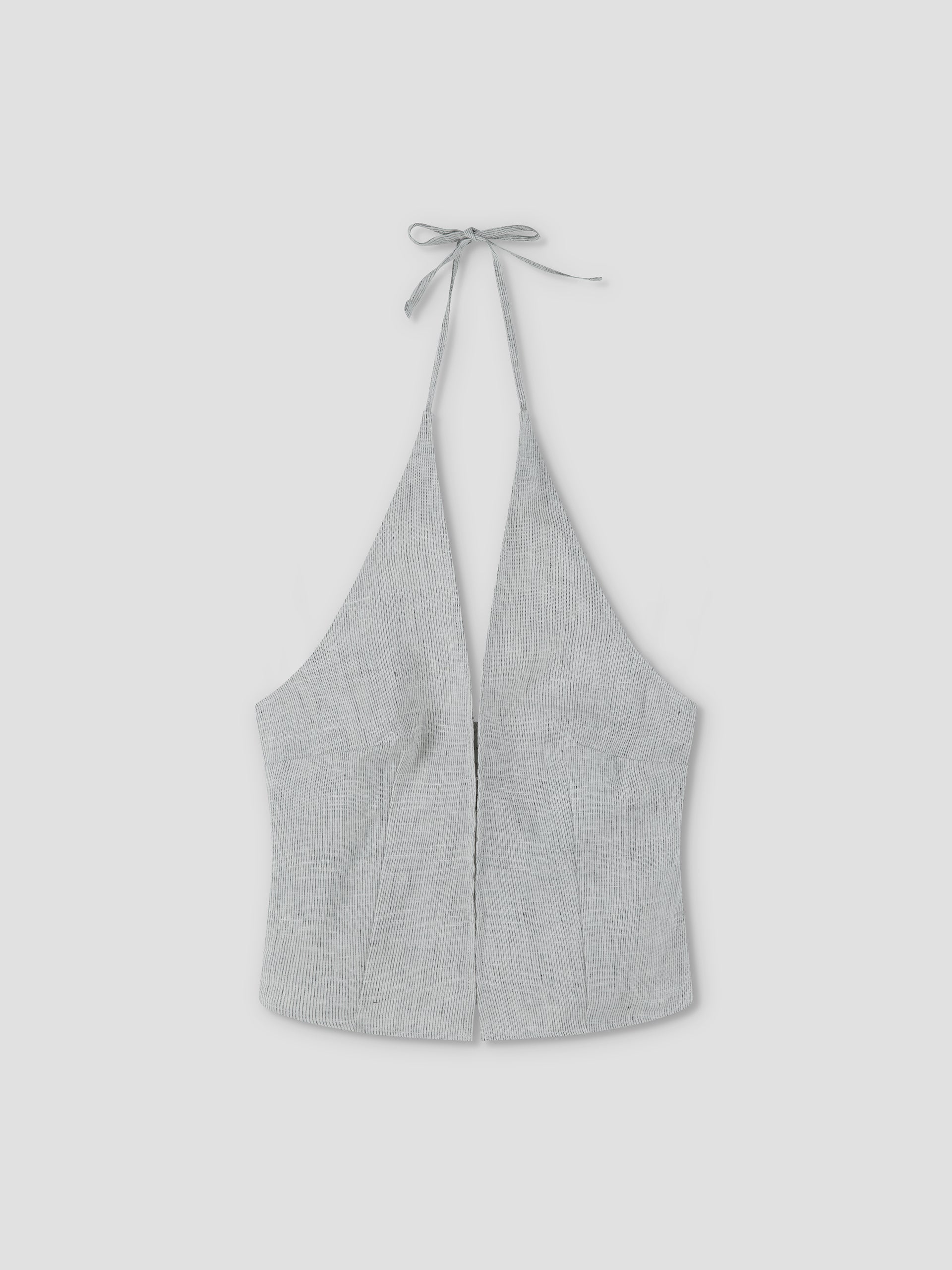 Close Halter Top - Fine Stripe