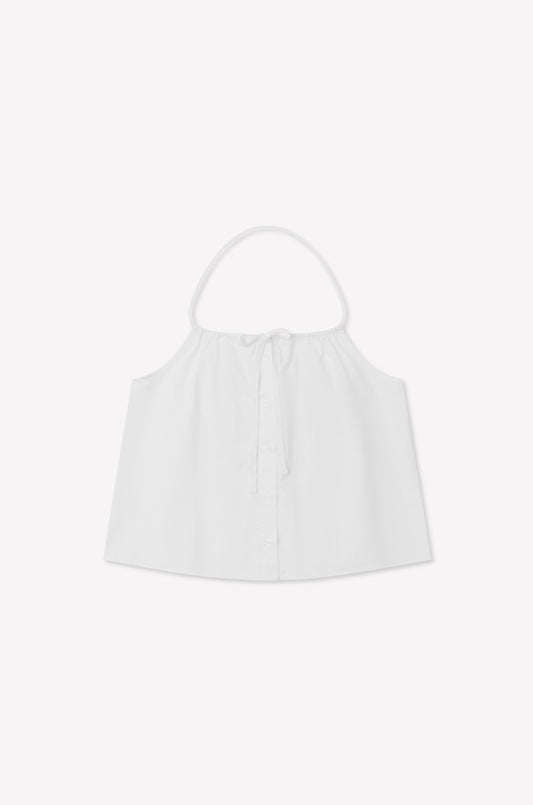 Simple Tie Top - White