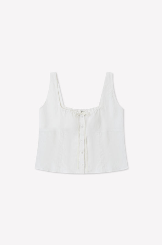 Relax Tie Top - White