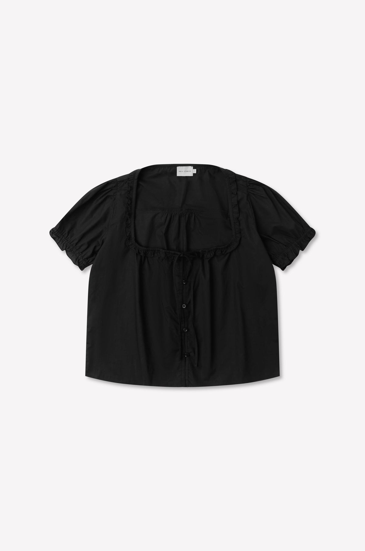 Flounced Top - Black
