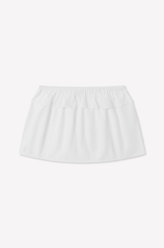 Flounce Layer Mini Skirt - White