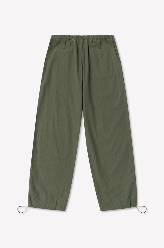 Hem Toggle Pant - Moss Stripe