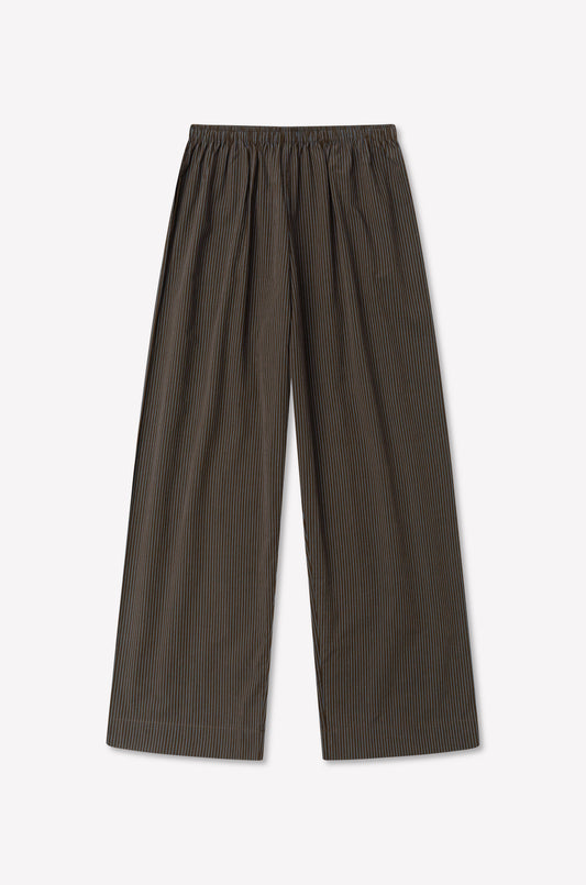 Ease Trouser - Brown Blue Stripe
