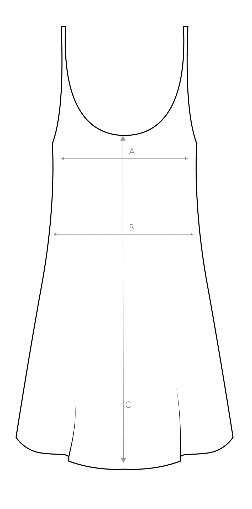 Garment sizing diagram