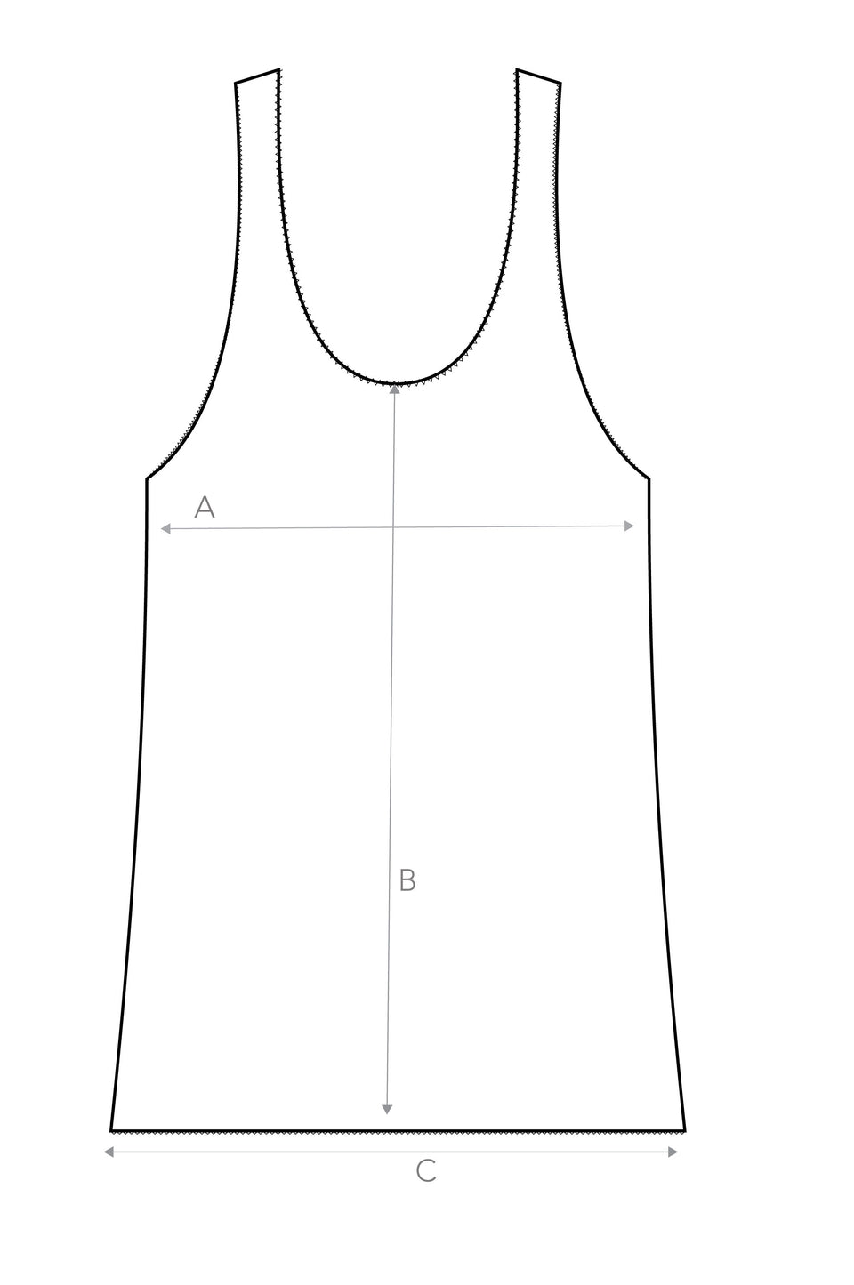Garment sizing diagram