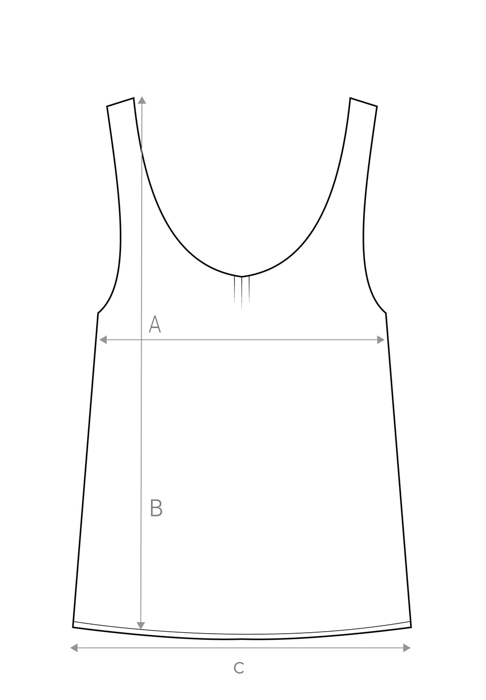 Garment sizing diagram