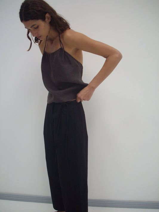 Flag Tie Pant - Black