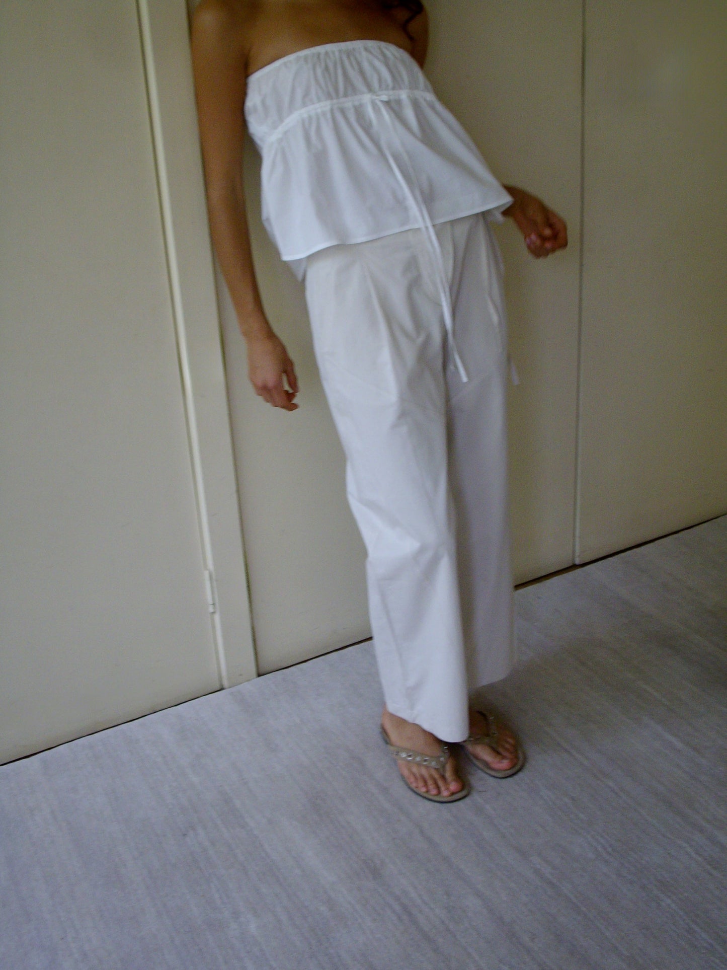 Flag Tie Pant - Off White