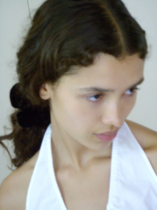 Drawcord Halter - White
