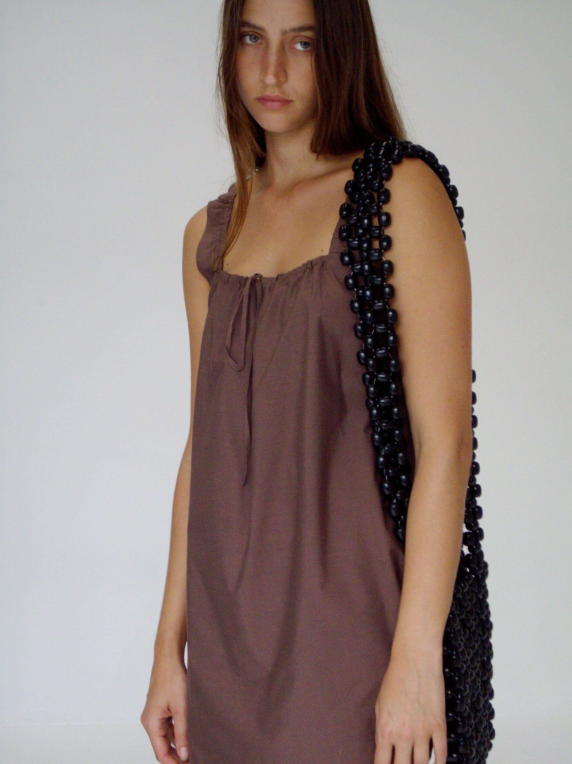 deiji studios brown dress The Bow Dress