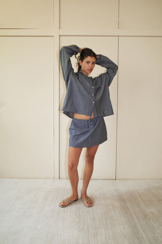 Day Shirt - Blue Pinstripe