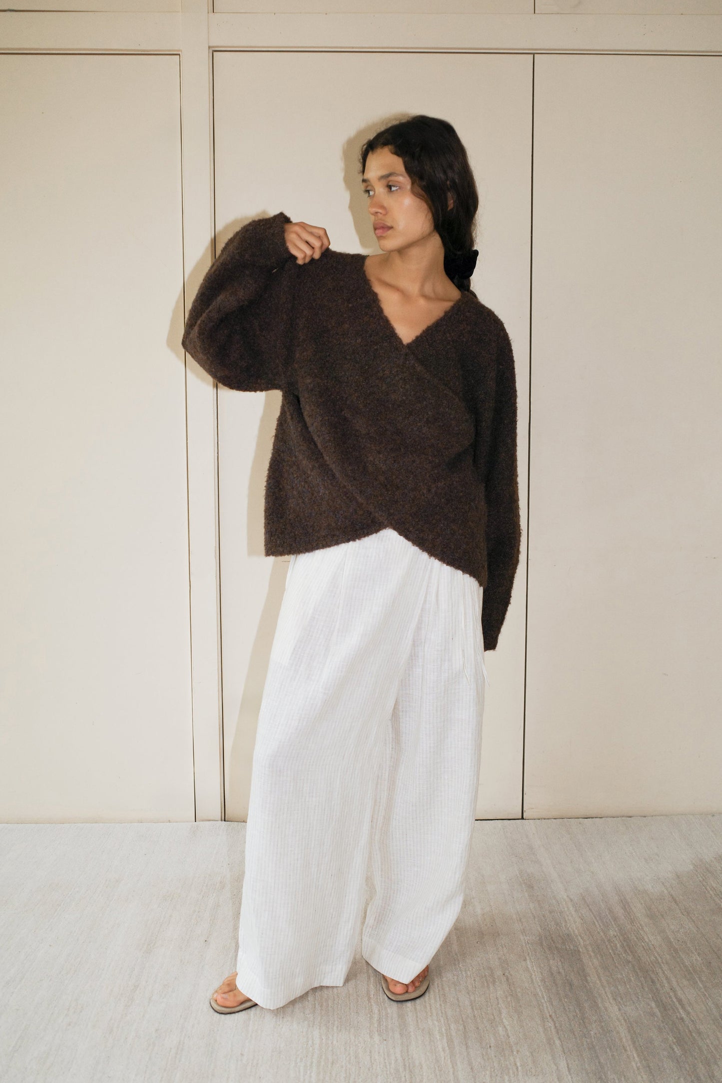 Fold Pant - Linen Story Stripe