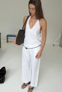 Linen Ease Trouser - White
