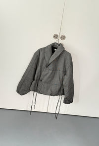 Exclusive Bubble Coat - Black White Stripe