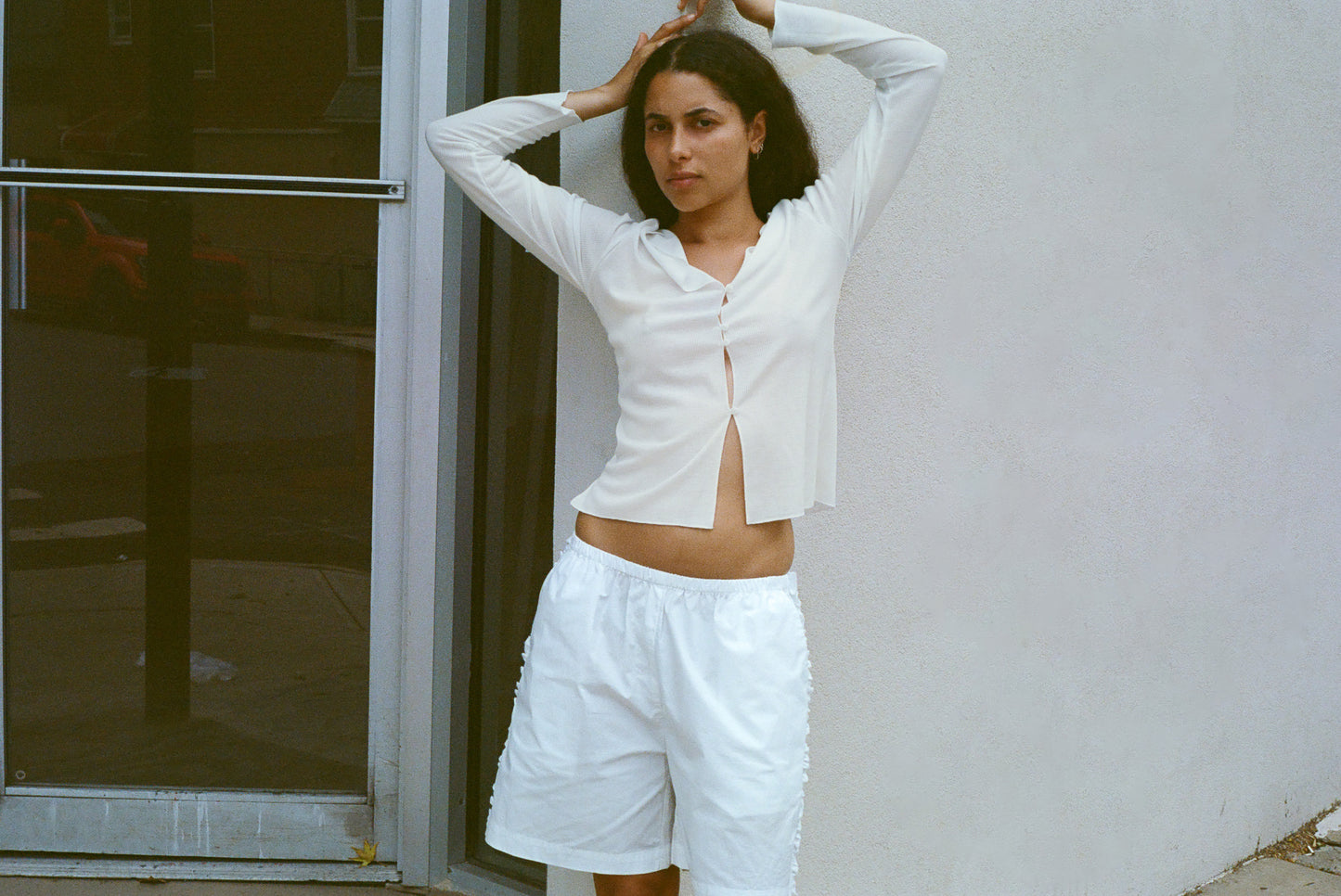 Open Long Sleeve Top - Off White