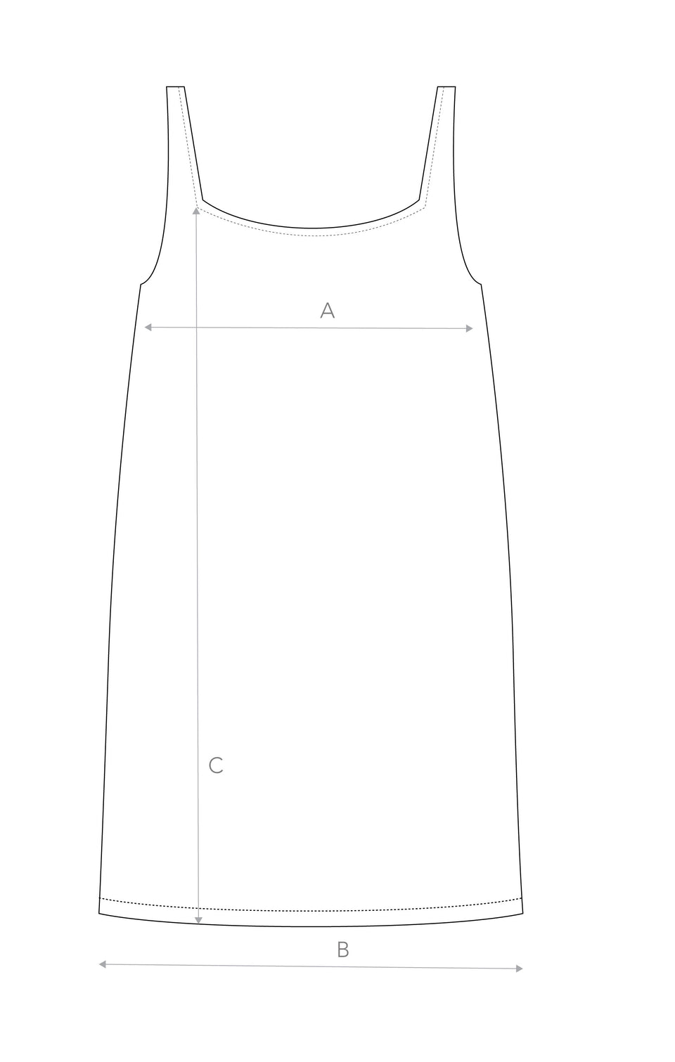 Garment sizing diagram