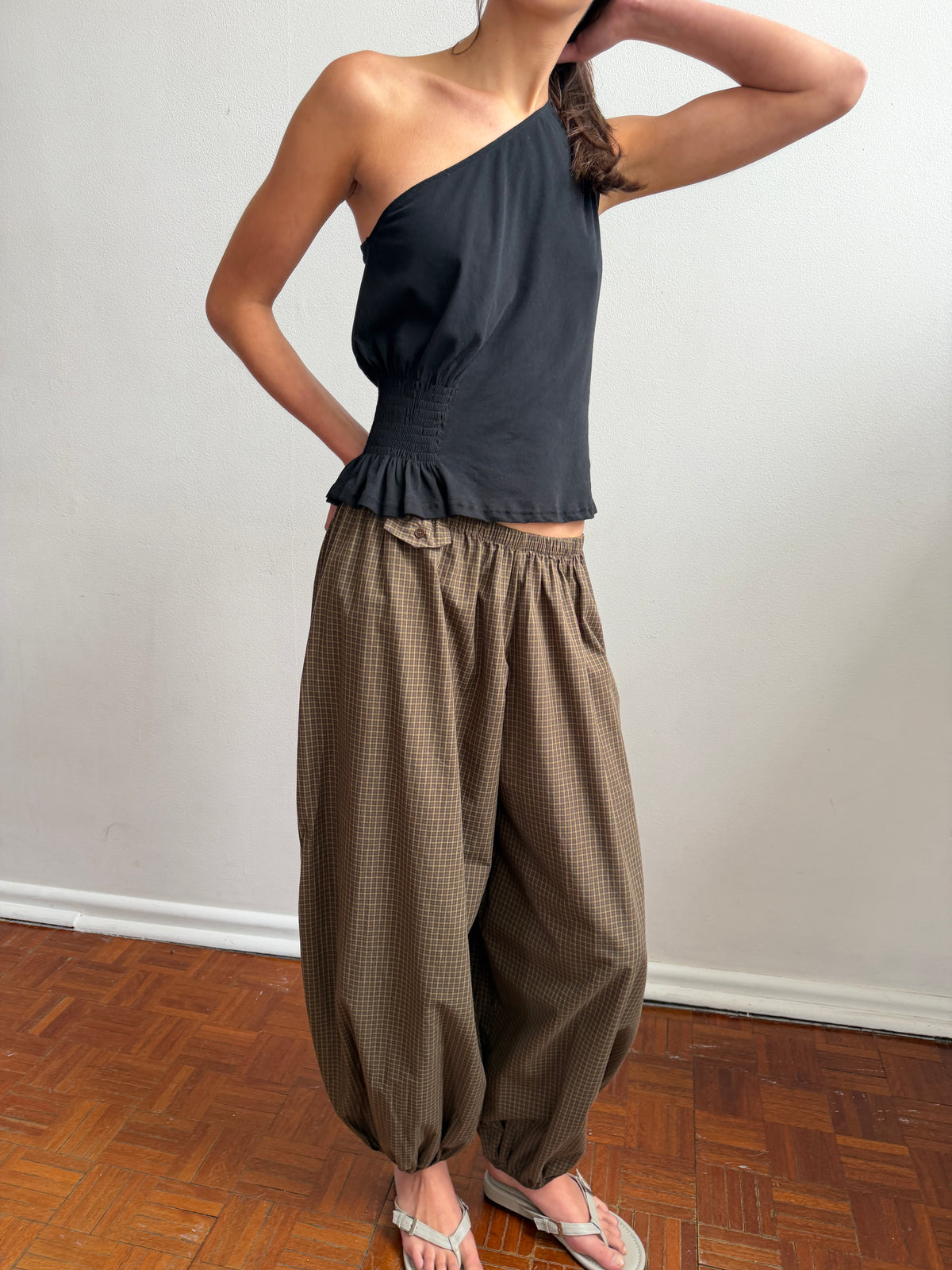 Balloon Pant - Garden Check