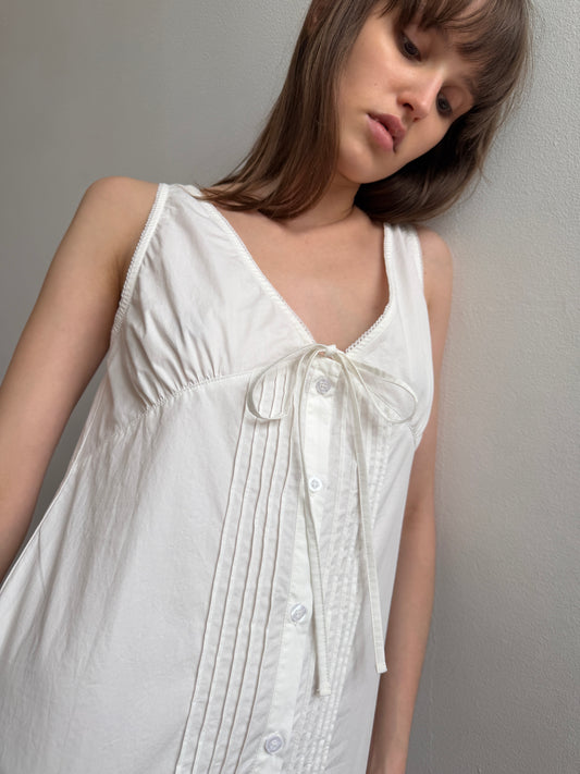 Detail Dress - White