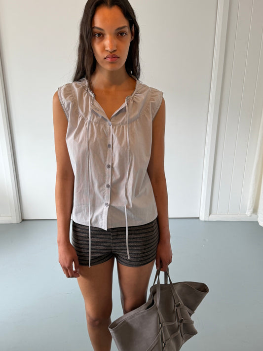 Mini Pocket Short - Brown Stripe