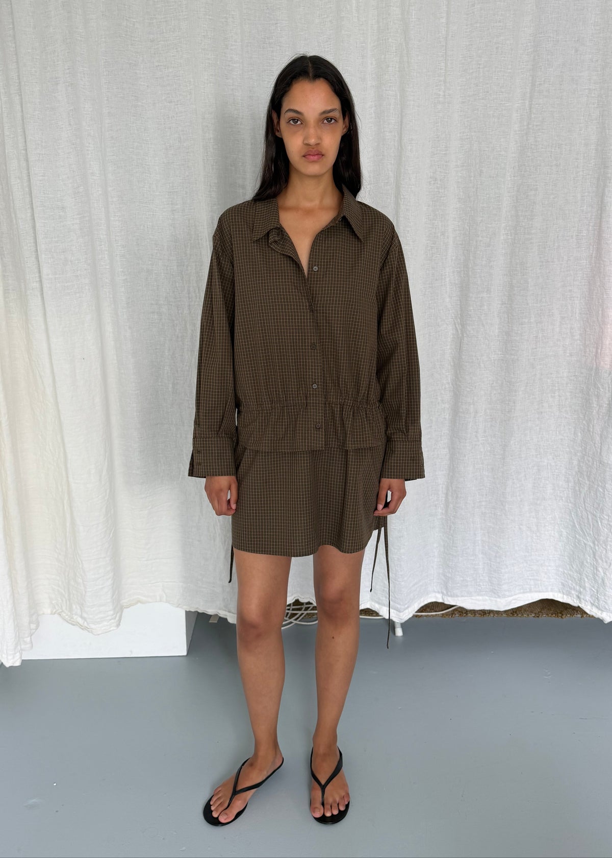 Collar Dress - Garden Check