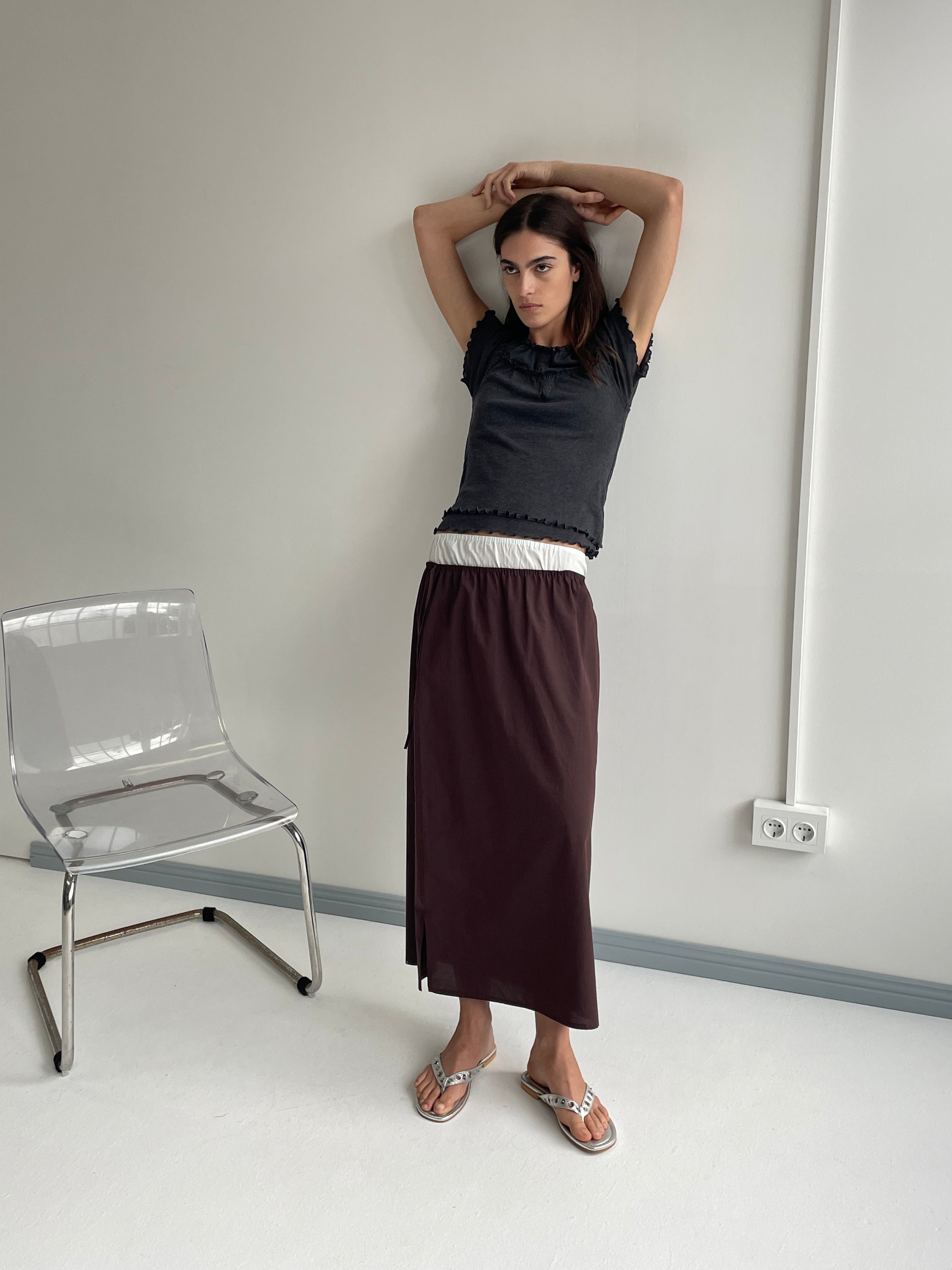 Deiji Studios Mid Day Skirt スカート Mid Day Skirt - Umber