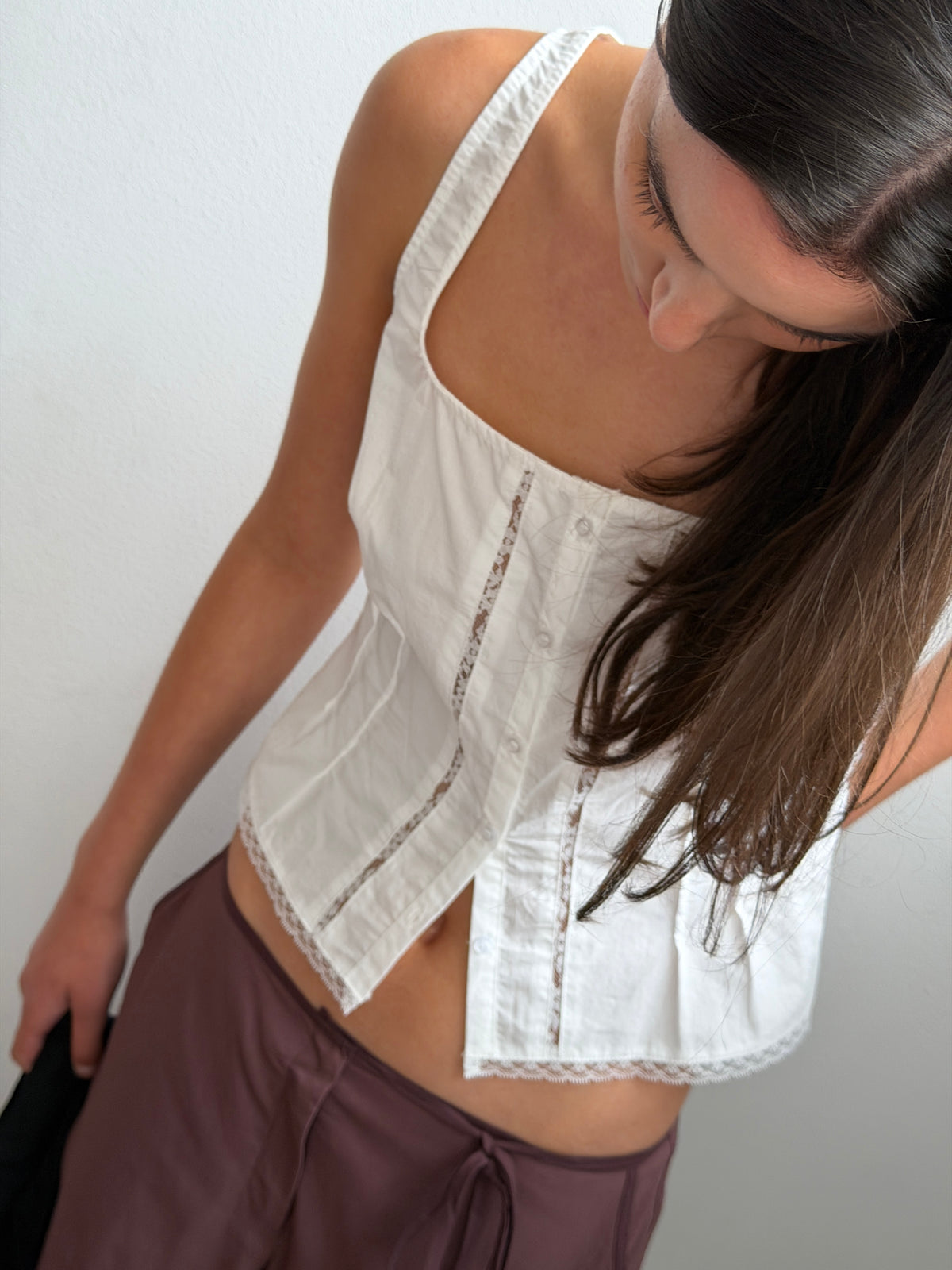 Lace Cami - White