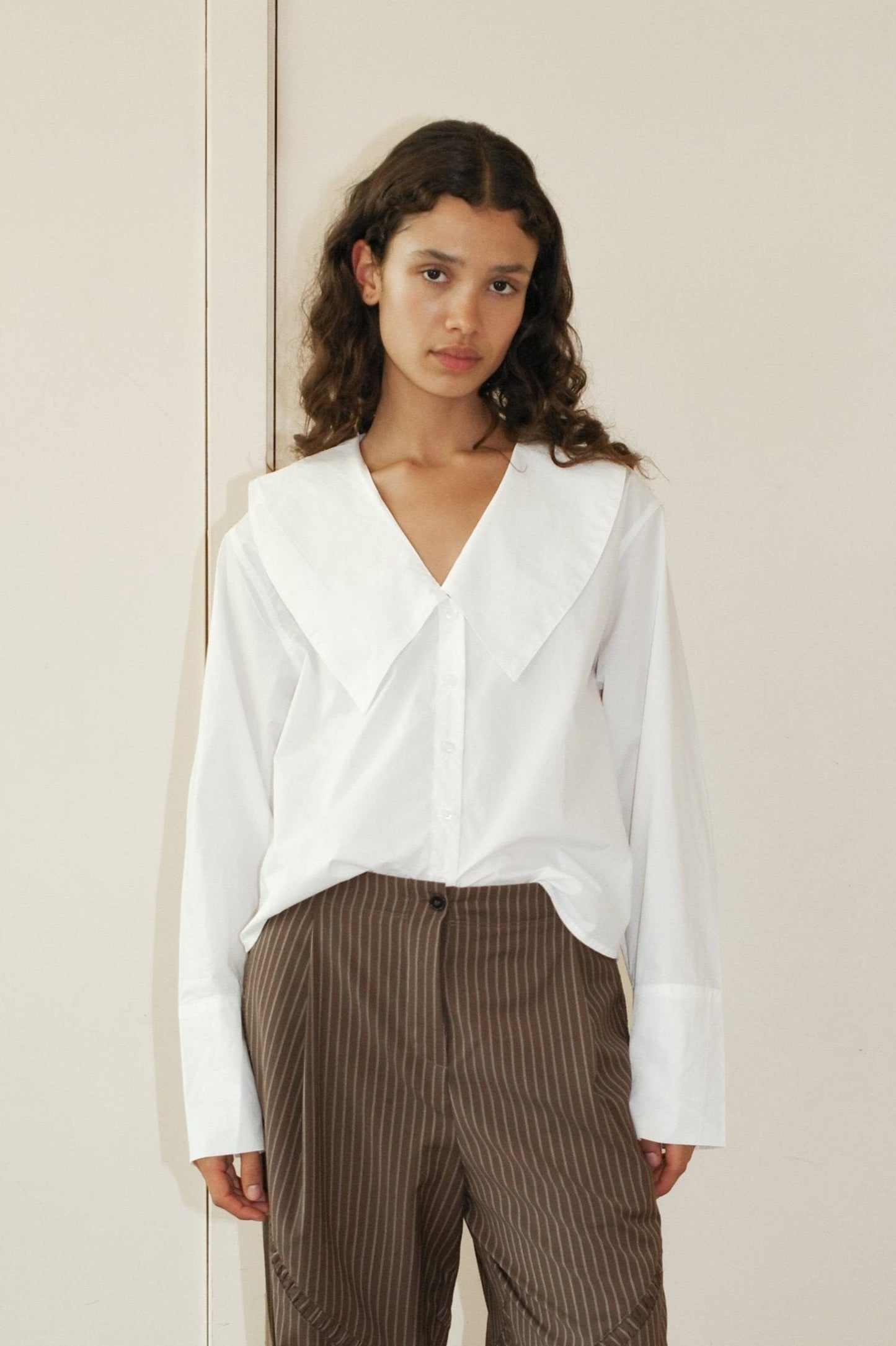 Oversized Collared Shirt - White