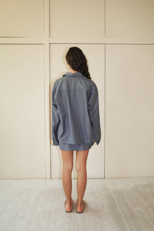 Day Shirt - Blue Pinstripe