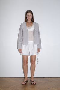 Collared Tie Shirt - Seas Stripe