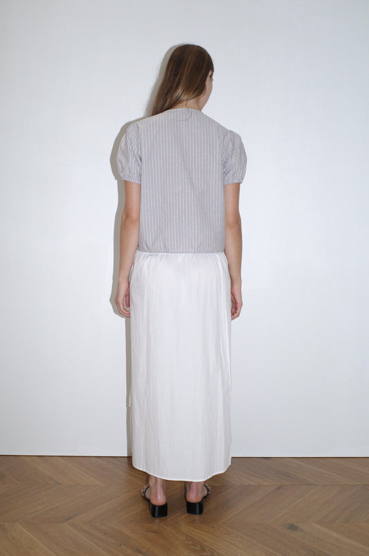 Double Frill Top - Seas Stripe