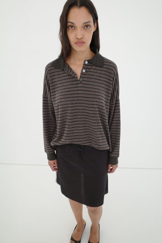 Lounger Polo - Brown Stripe