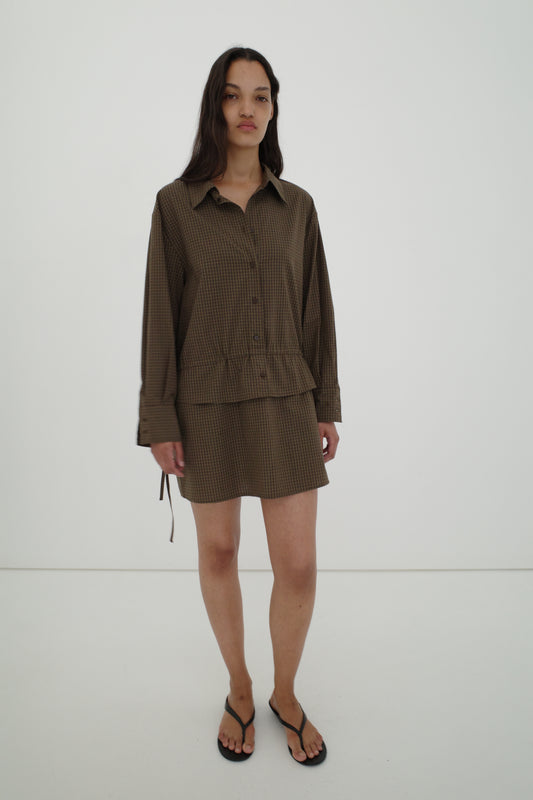 Collar Dress - Garden Check