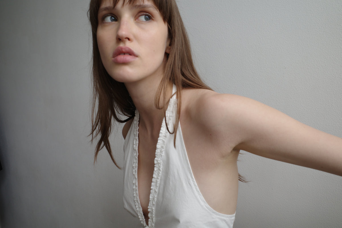 Open Frill Halter