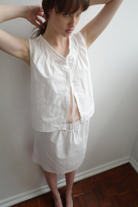 Sleeveless Blouse - White