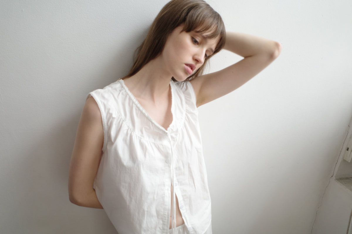 Sleeveless Blouse - White