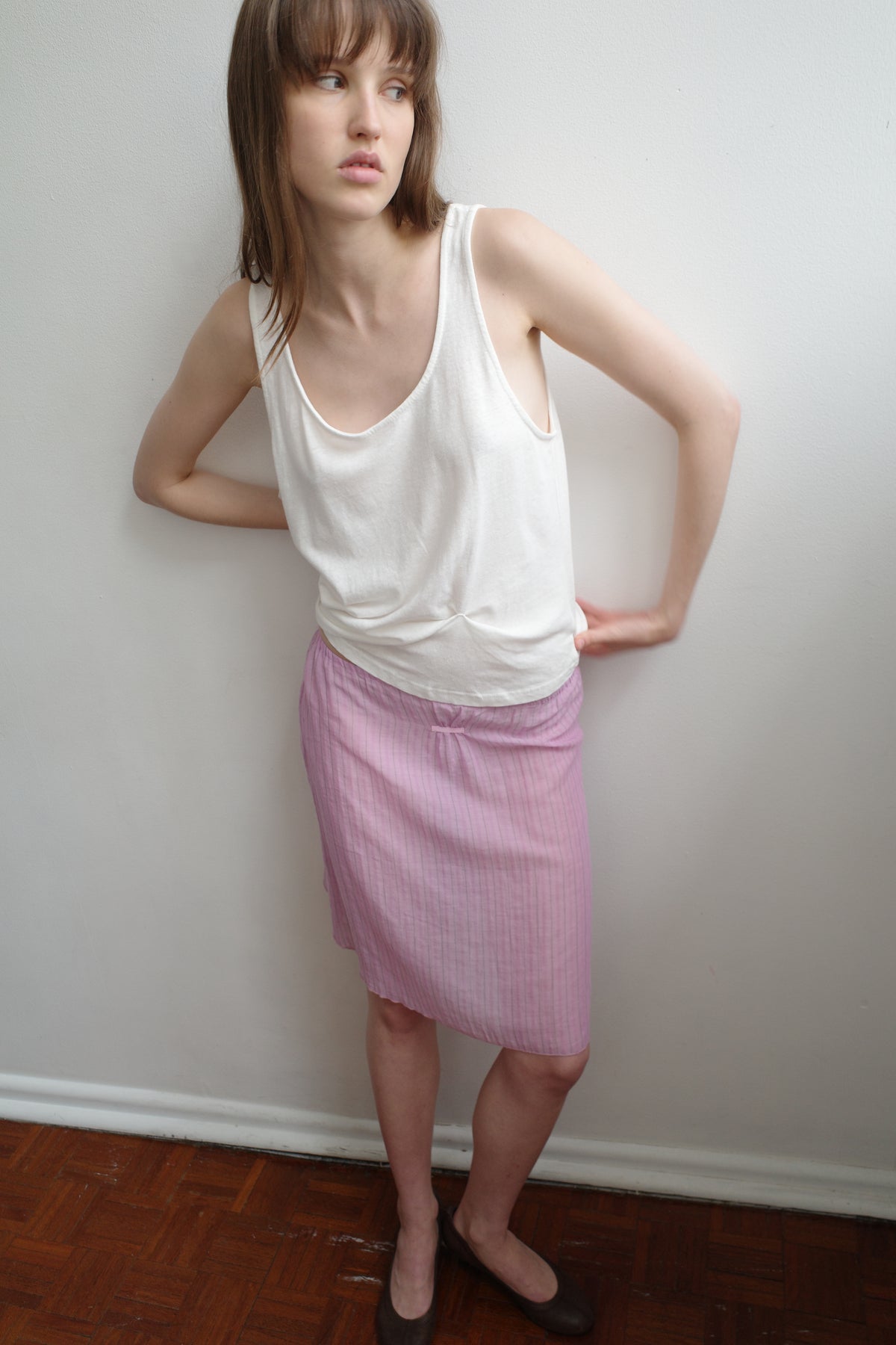 Fine Skirt - Fuchsia Stripe