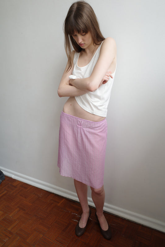 Pinch Gather Tank - White