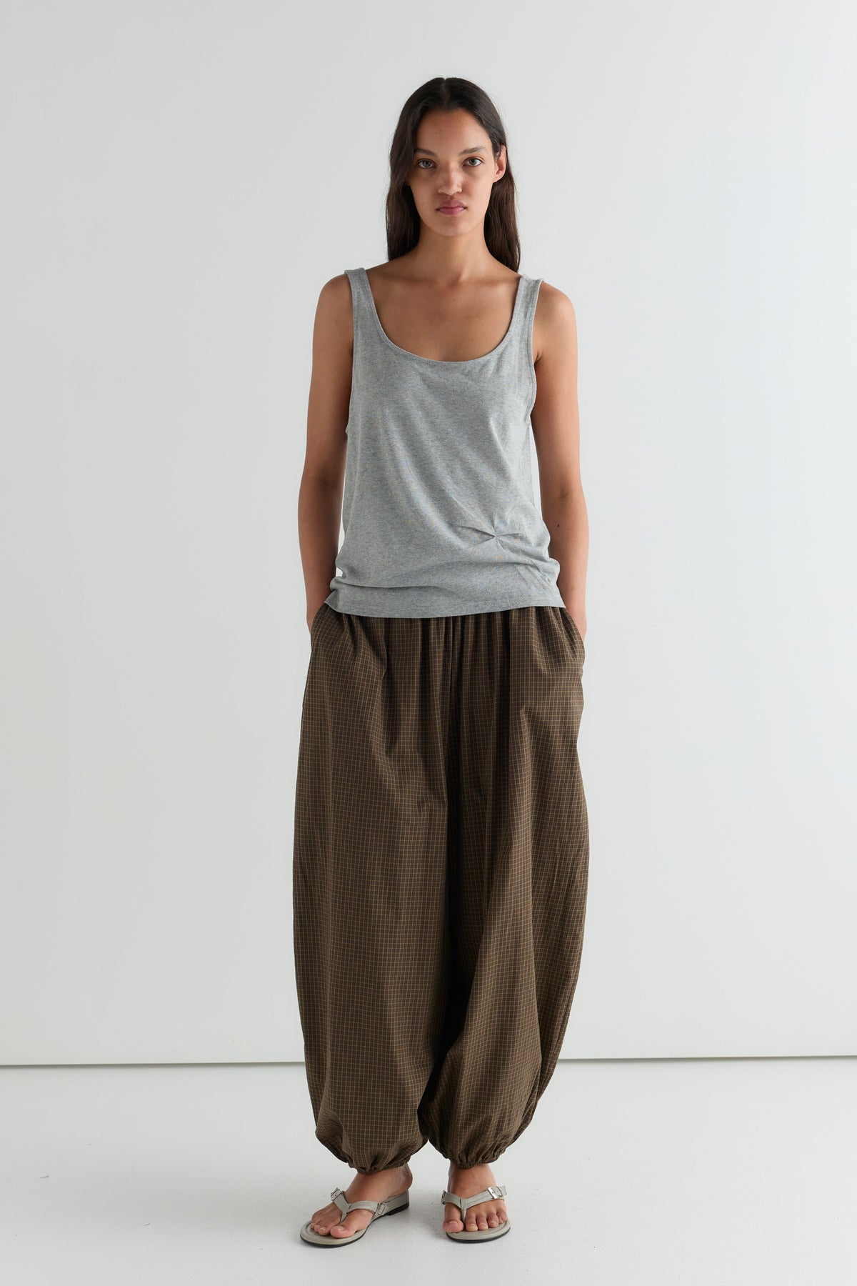 Balloon Pant - Garden Check