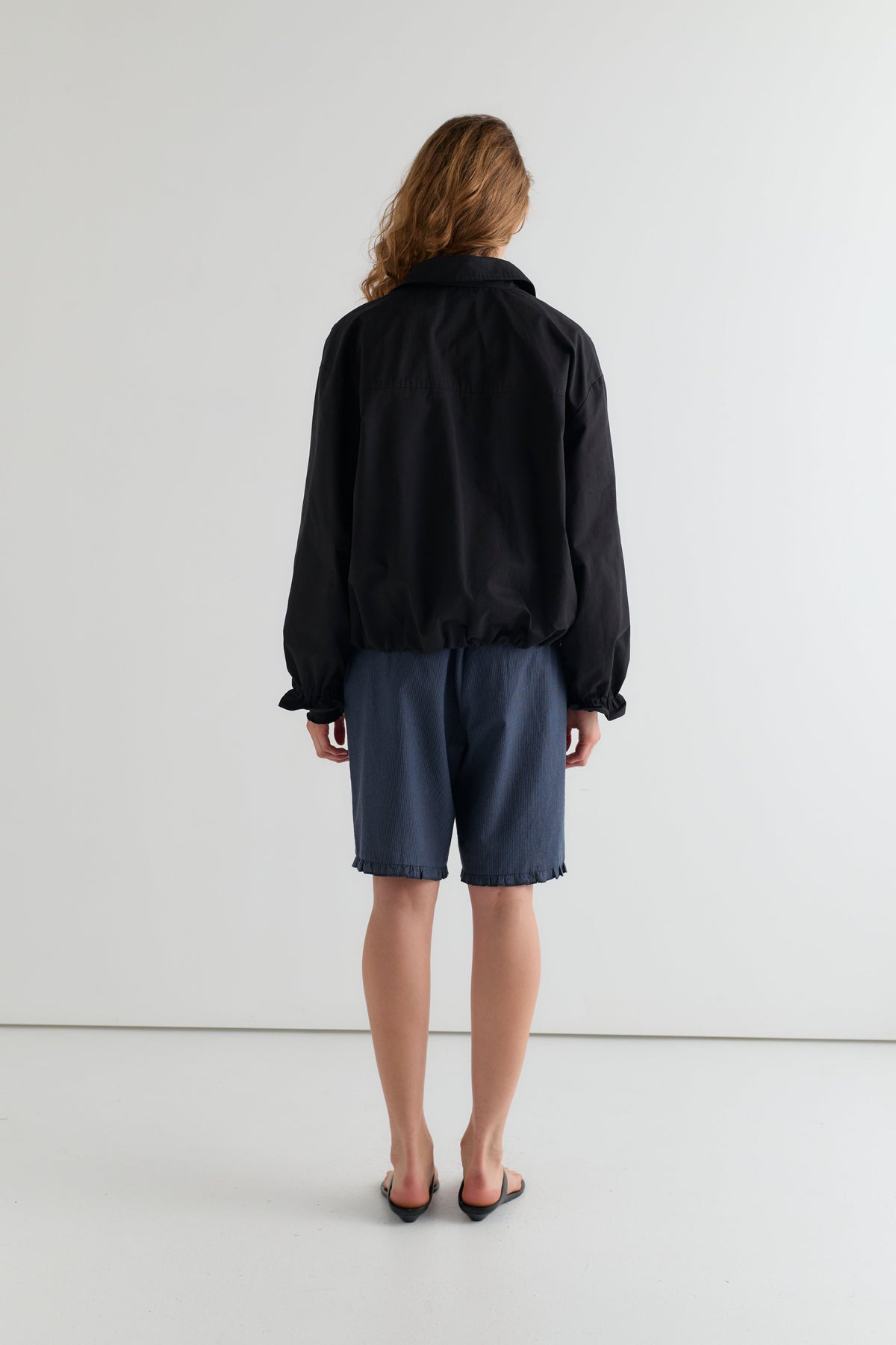 Fine Pleat Jacket - Black