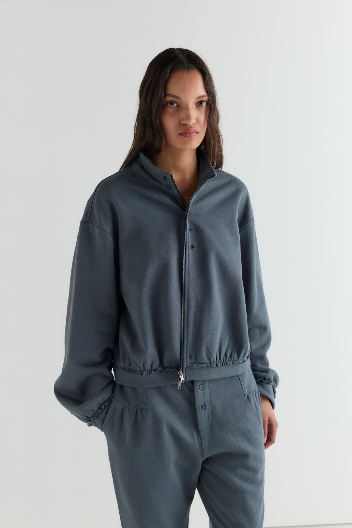 Frill Jumper - Blue  Slate