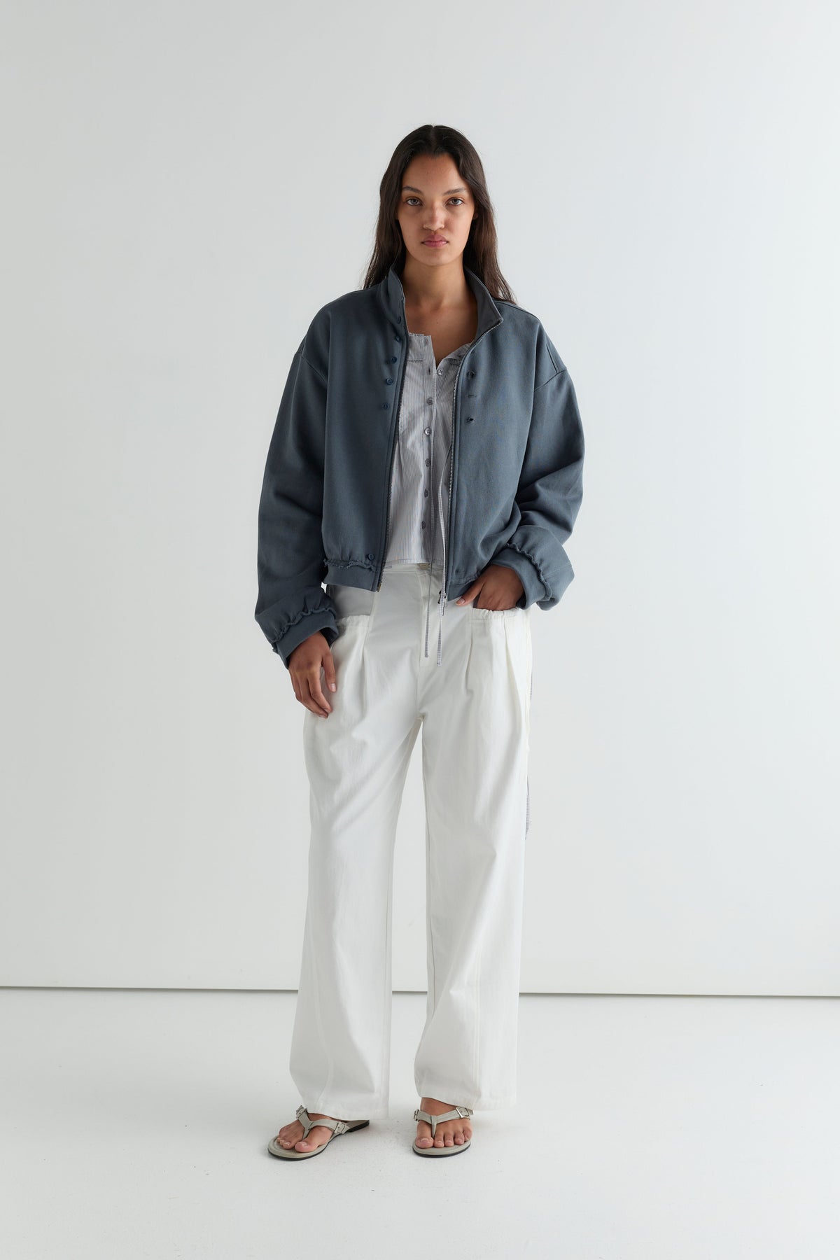 Frill Jumper - Blue  Slate