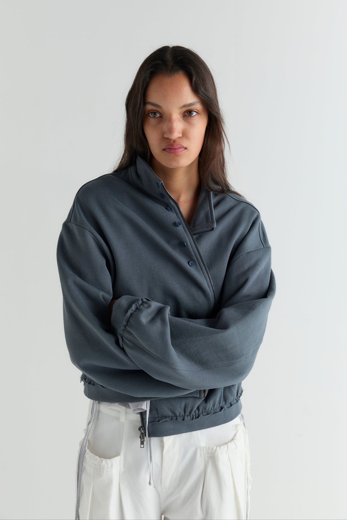 Frill Jumper - Blue  Slate