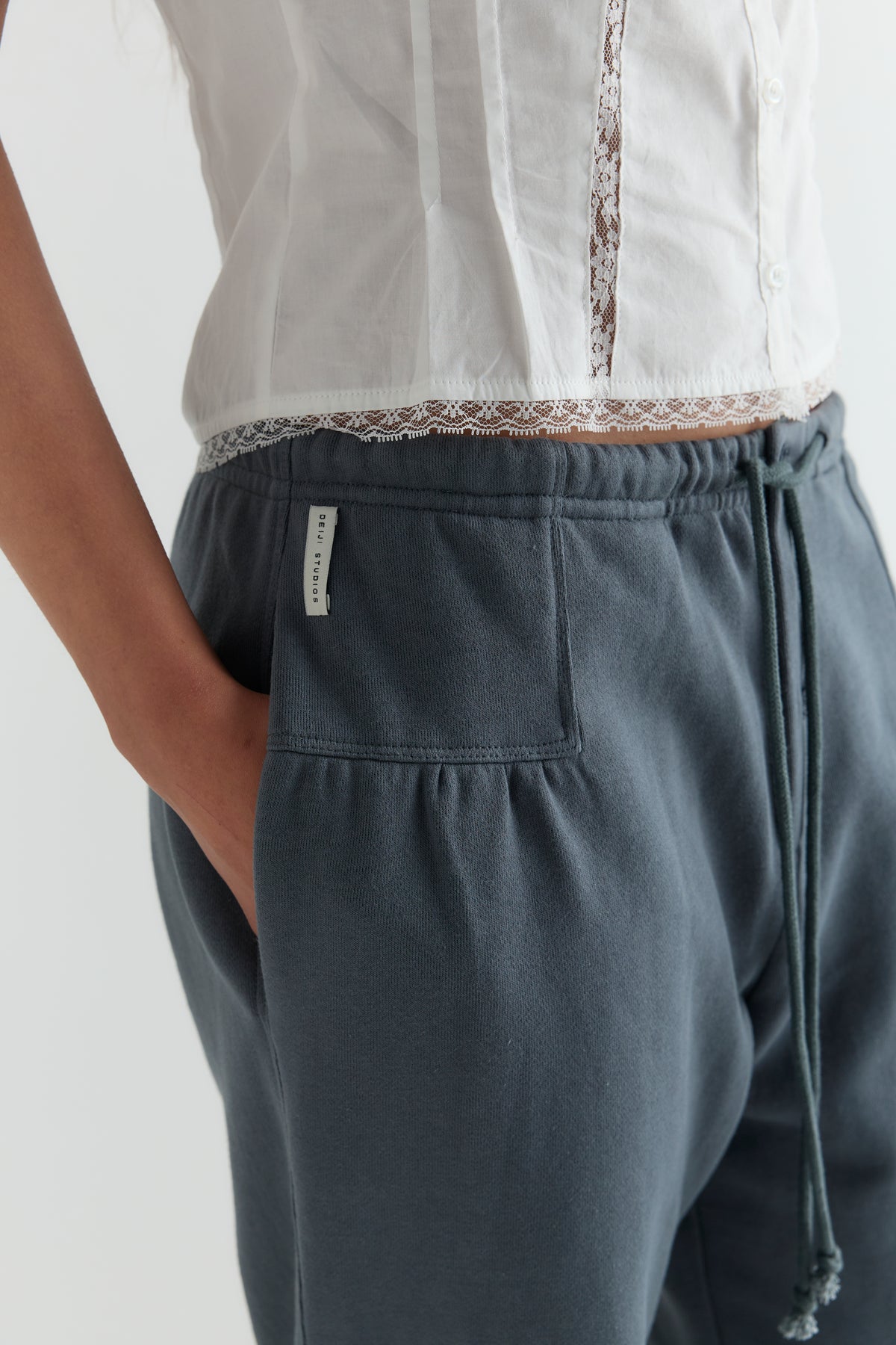 Frill Trackpant - Blue  Slate