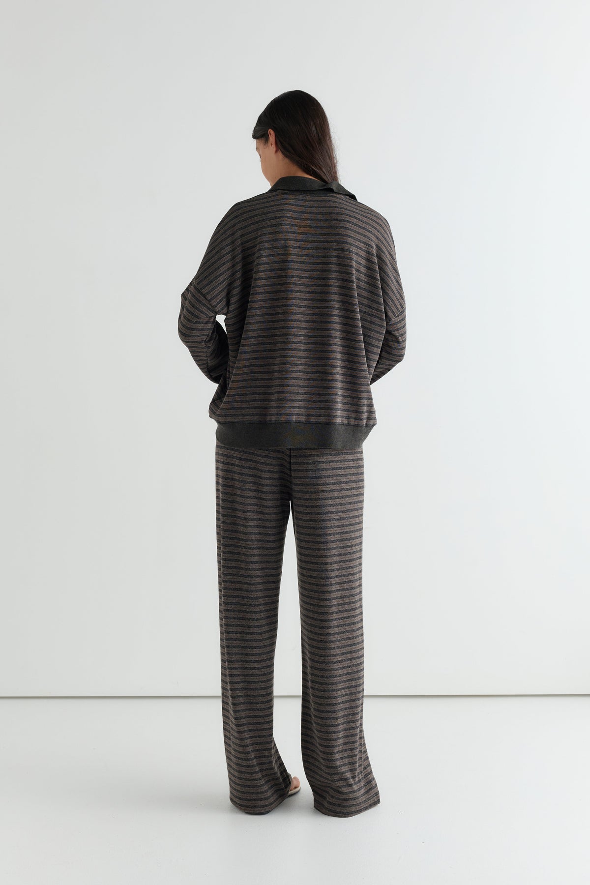 Lounger Pant - Brown Stripe