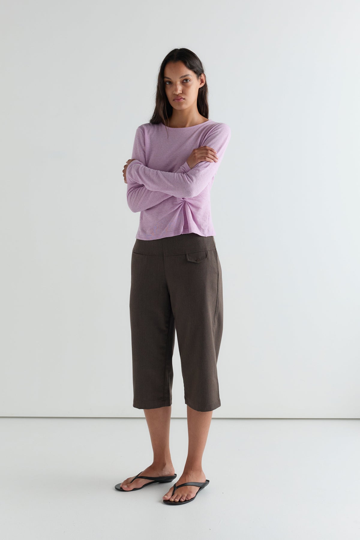 Pocket Capri - Brown