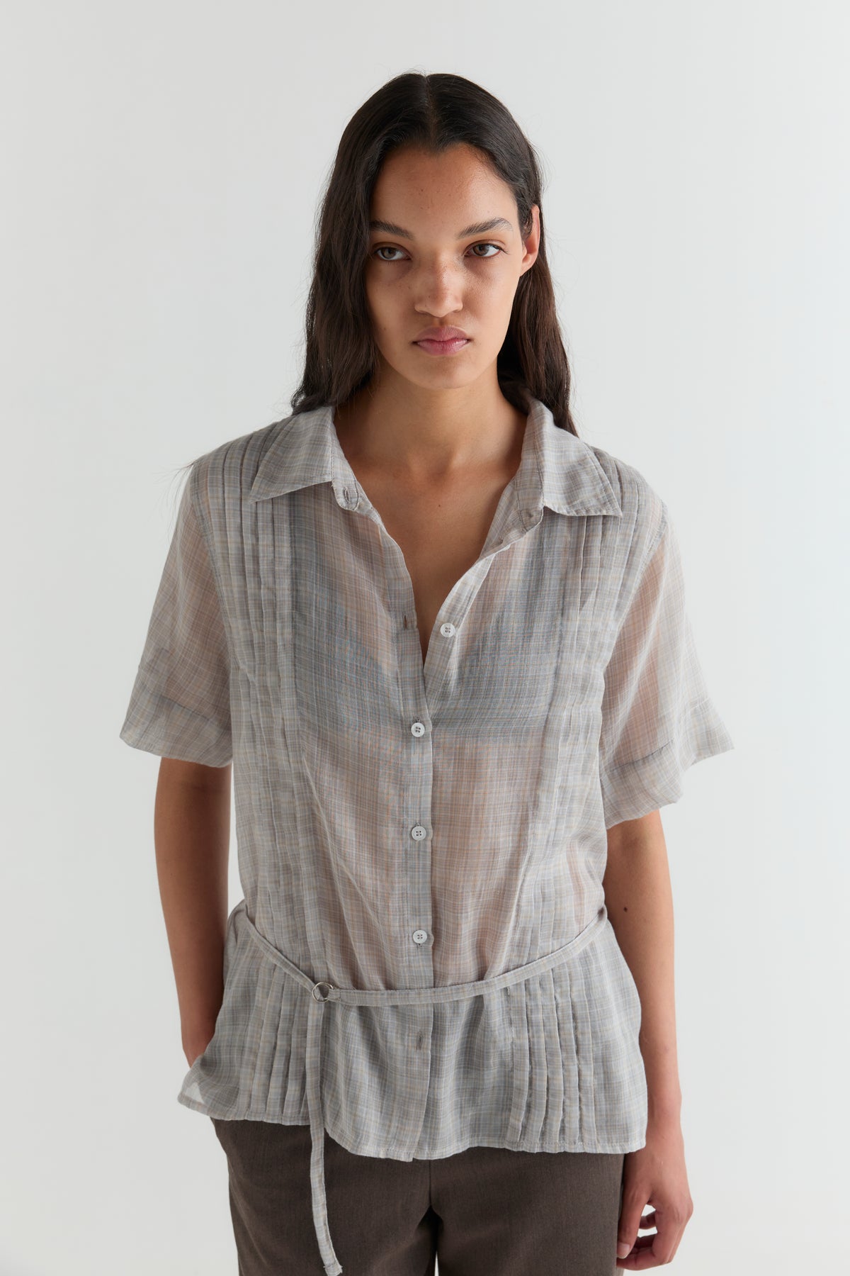 Linear Shirt - Honey Check