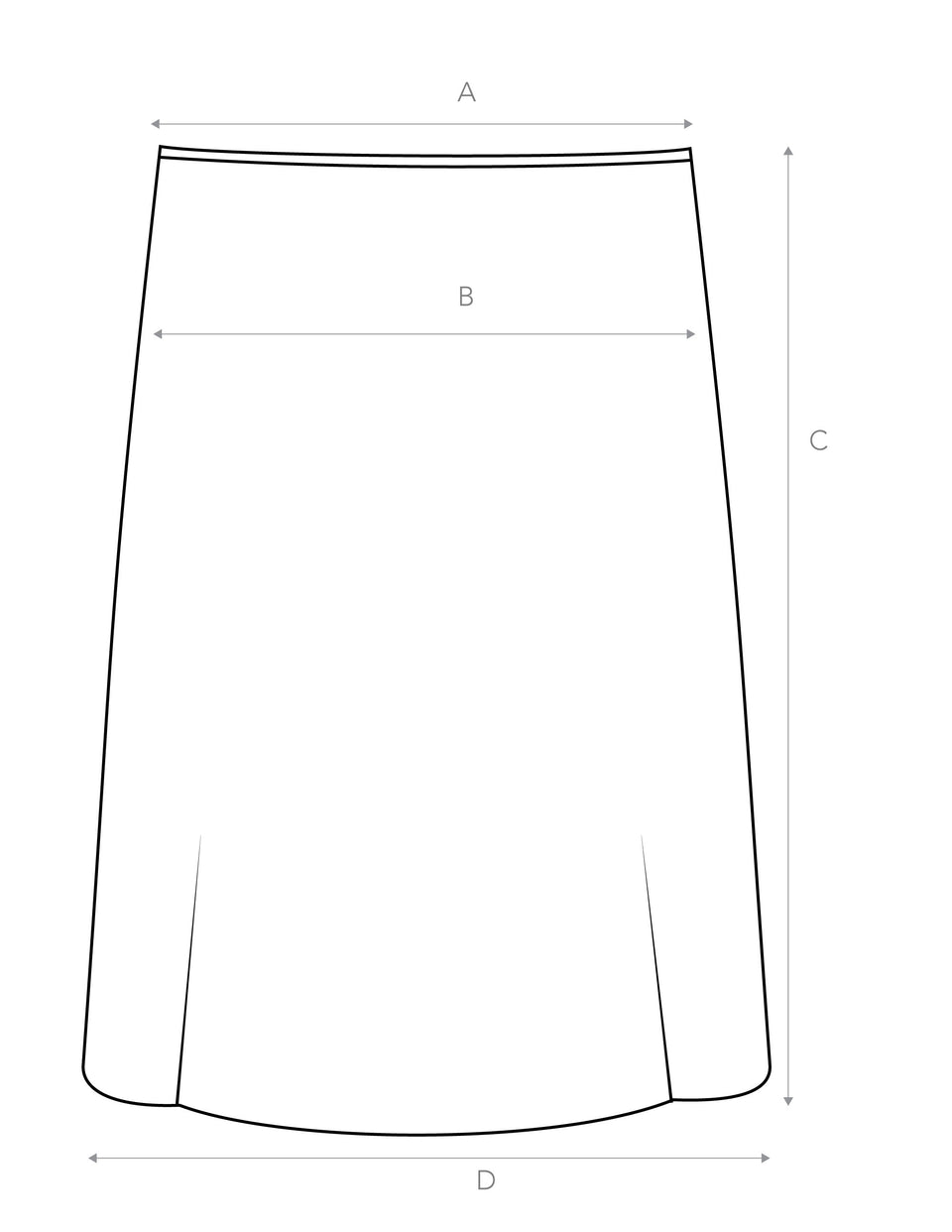 Garment sizing diagram