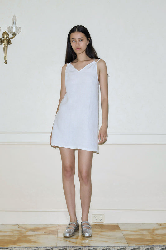 Looped Dress - White